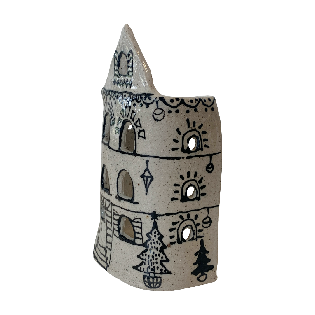 AKIKO HANAZAKI | Decorative Christmas House Large’ | Hand Built / Drawing