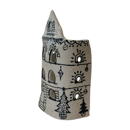 AKIKO HANAZAKI | Decorative Christmas House Large’ | Hand Built / Drawing