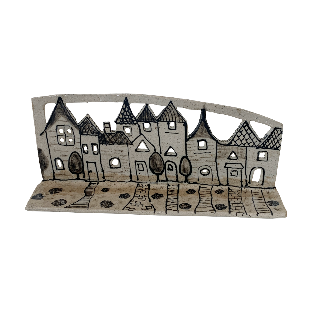 AKIKO HANAZAKI | Decorative Christmas Village #1 - Square’ | Hand Built / Drawing