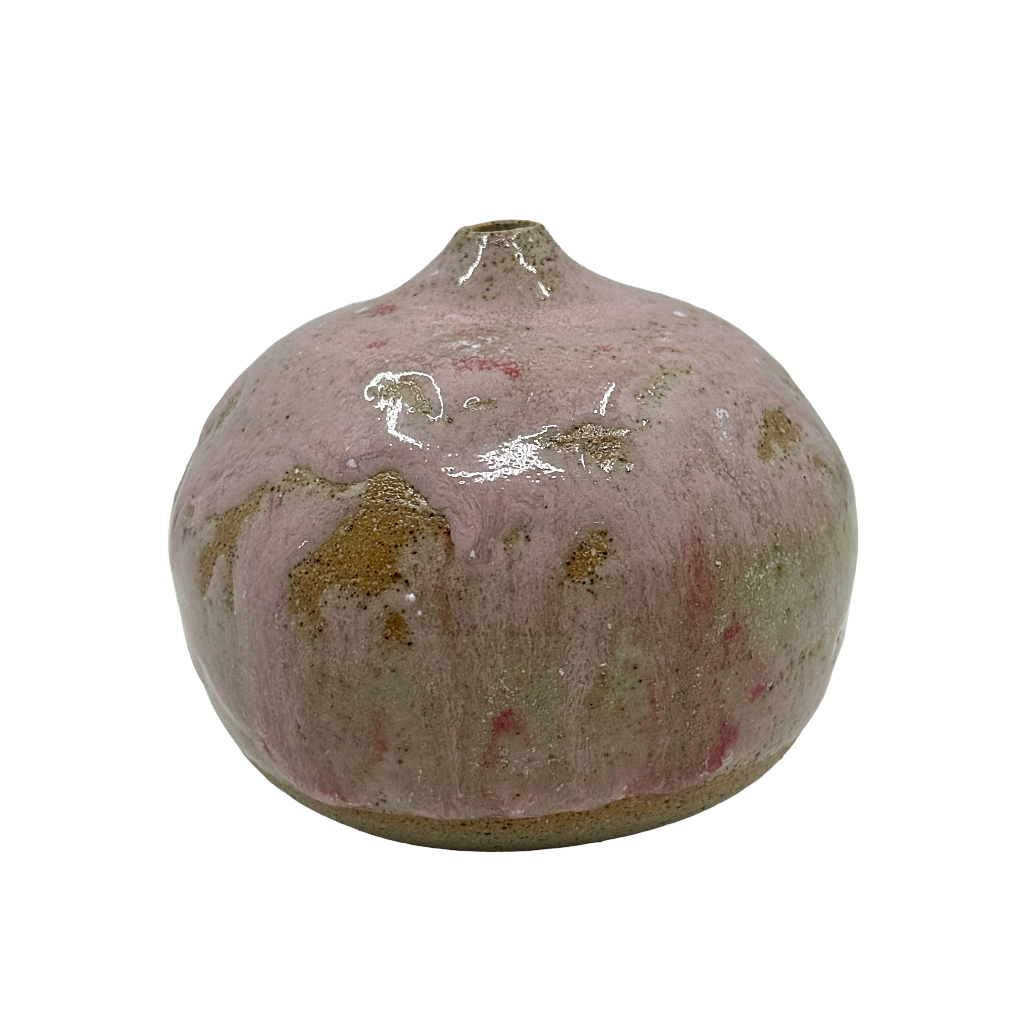 AKIKO HANAZAKI | 'Pink Peppermint Glaze Vase No 2'  | Hand built ceramic