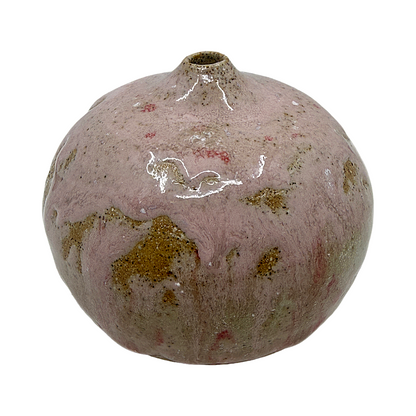AKIKO HANAZAKI | 'Pink Peppermint Glaze Vase No 2'  | Hand built ceramic