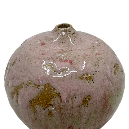 AKIKO HANAZAKI | 'Pink Peppermint Glaze Vase No 2'  | Hand built ceramic