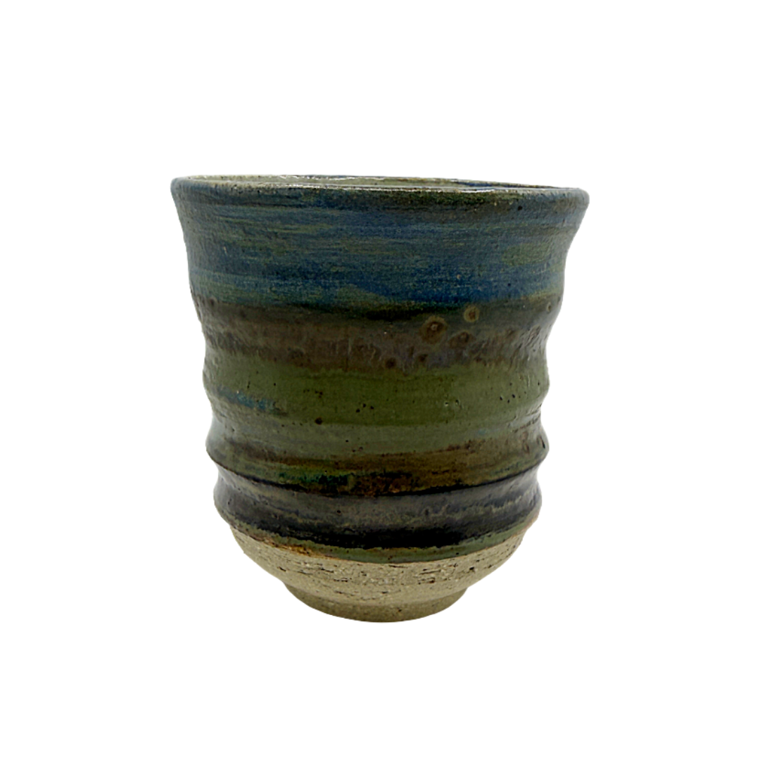 AKIKO HANAZAKI | 'Jade Glaze & Golden Matcha Cup No 5'  | Hand built ceramic
