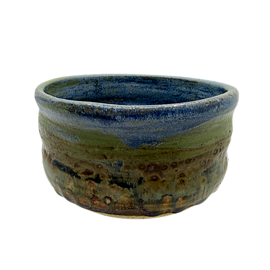 AKIKO HANAZAKI | 'Golden Matcha Cup (large)'  | Hand built ceramic / 5 different glaze mix