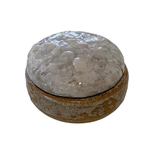 AKIKO HANAZAKI | 'White Textured' Lidded Jewellery Dish | Hand built ceramic