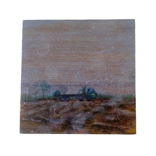 ANNIKA HARDING | ‘Weather (Driving Rain)’ | Acrylic on black walnut timber