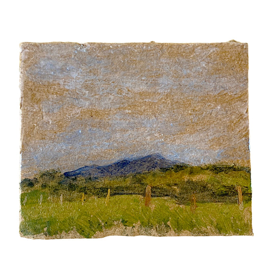 ANNIKA HARDING | ‘Commute (Fog coming in)’ | Acrylic on cardboard