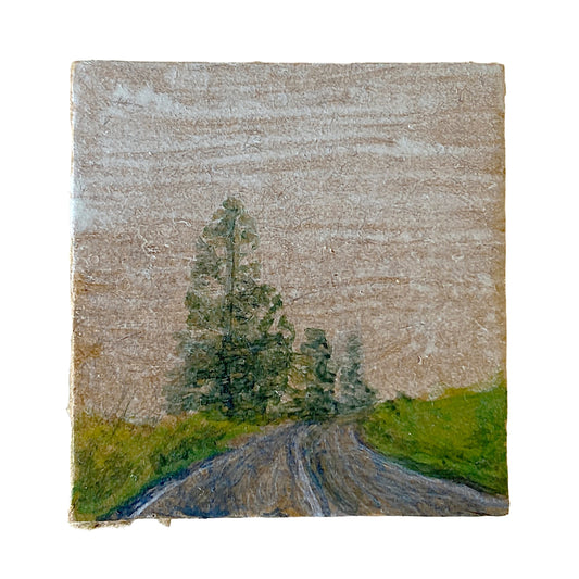 ANNIKA HARDING | ‘Commute (Towards the mountain)’ | Acrylic on cardboard