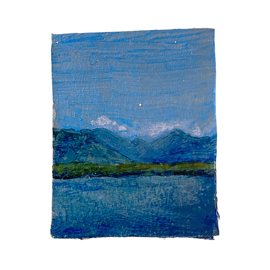 ANNIKA HARDING | ‘Inlet Mood series (4 / 01 / 24 7:01pm )’ | Acrylic on cardboard