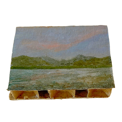 ANNIKA HARDING | ‘Inlet Mood series (1 March 6:53 pm )’ | Acrylic on cardboard