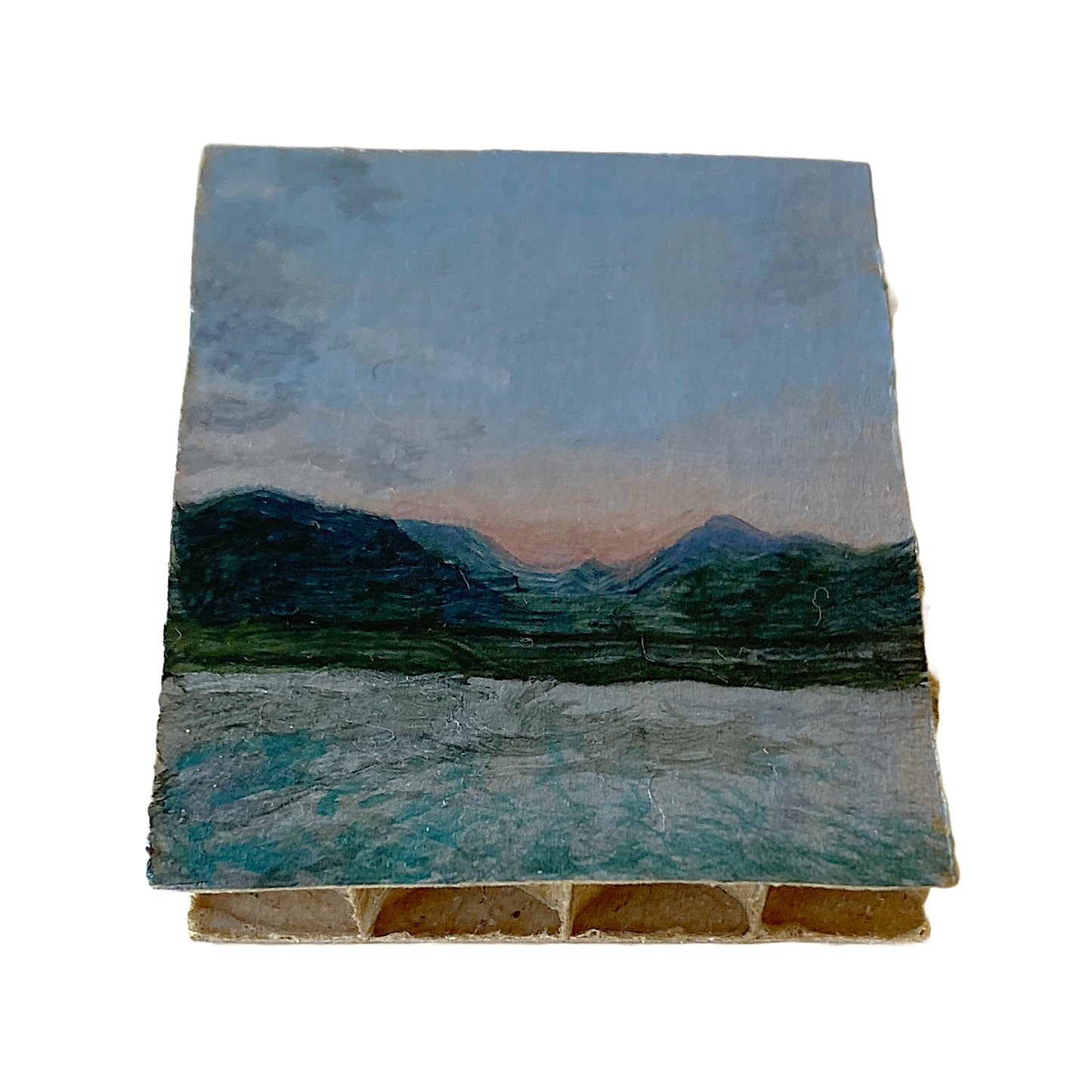 ANNIKA HARDING | ‘Inlet Mood series ( 22 September 6:06 pm)’ | Acrylic on cardboard