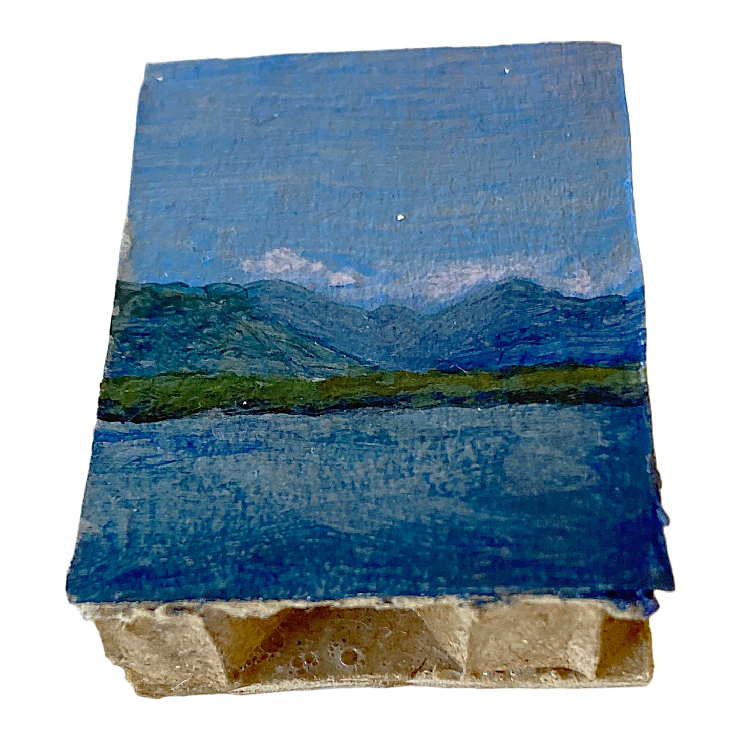 ANNIKA HARDING | ‘Inlet Mood series (4 / 01 / 24 7:01pm )’ | Acrylic on cardboard