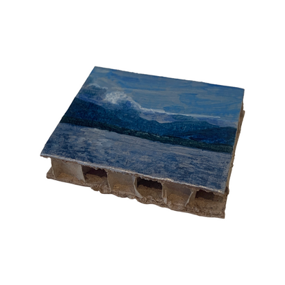ANNIKA HARDING | ‘Inlet mood (7:11am 3 April)’ | Acrylic on cardboard