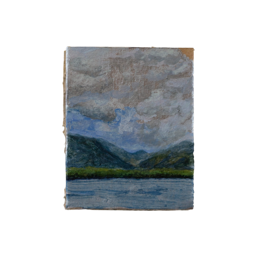 ANNIKA HARDING | ‘Inlet mood (5:56pm 3 April)’ | Acrylic on cardboard
