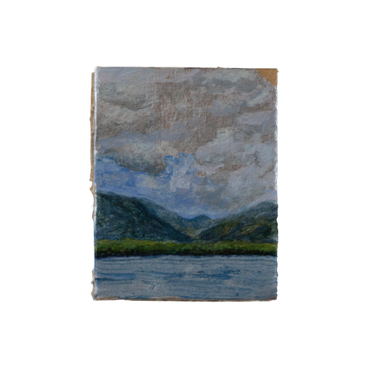 ANNIKA HARDING | ‘Inlet mood (5:56pm 3 April)’ | Acrylic on cardboard