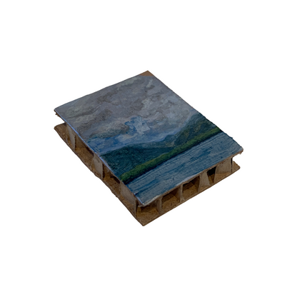 ANNIKA HARDING | ‘Inlet mood (5:56pm 3 April)’ | Acrylic on cardboard