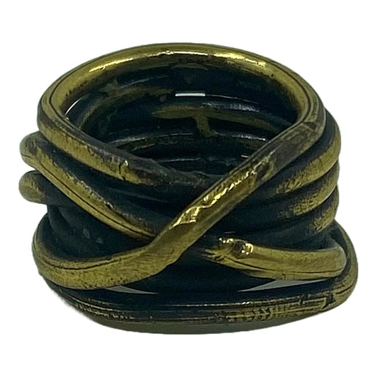 ARTIZ | 'Metal Wrap Ring' | Oxidised Bronze