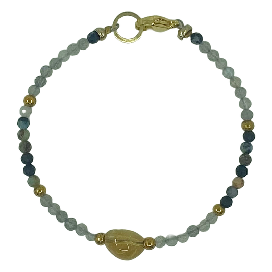 ARTIZ | 'Classic Bracelet (6)' | Lapis lazuli / labrodarite