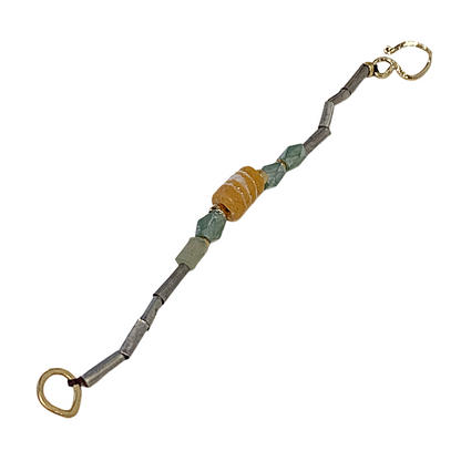 ARTIZ | 'Autumn Season' Bracelet #4 | Metal + Glass beads | Bronze