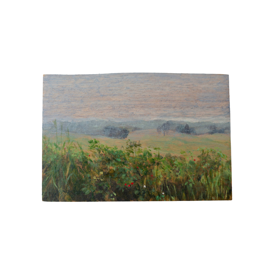 ANNIKA HARDING | 'Morning mist and Atherton raspberries' | Acrylic on Queensland maple timber