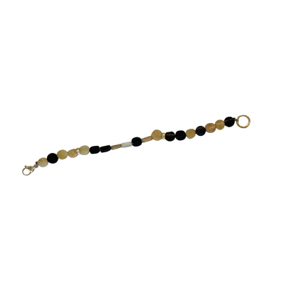 ARTIZ | 'Disc Bead Bracelet’ | Jade / bronze
