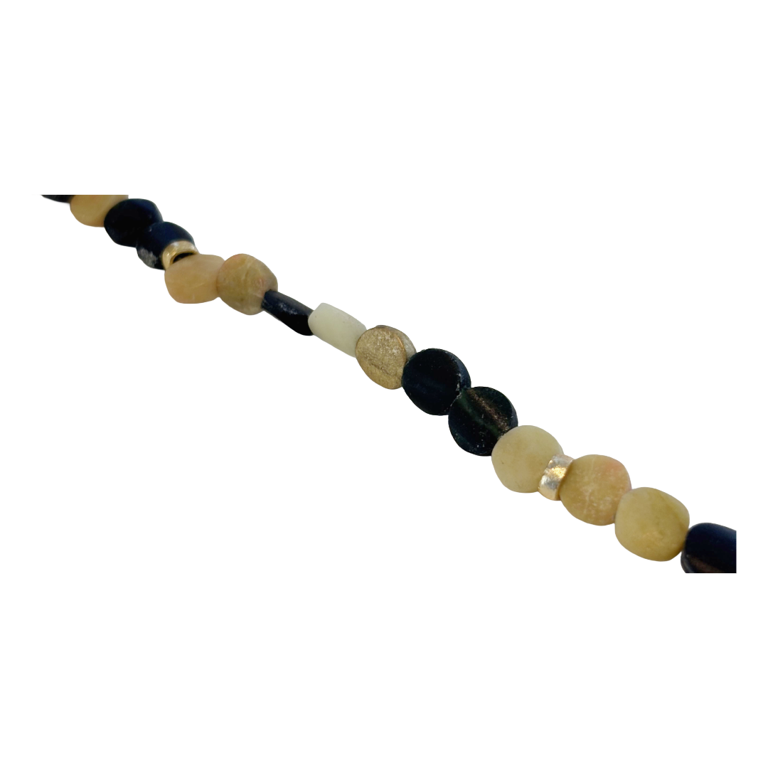 ARTIZ | 'Disc Bead Bracelet’ | Jade / bronze