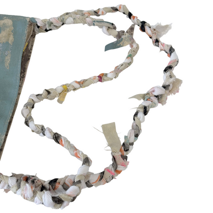JULIE POULSEN | ‘Coffee Bean bag' (3) | Re-cycled painting / plaited handle | Small