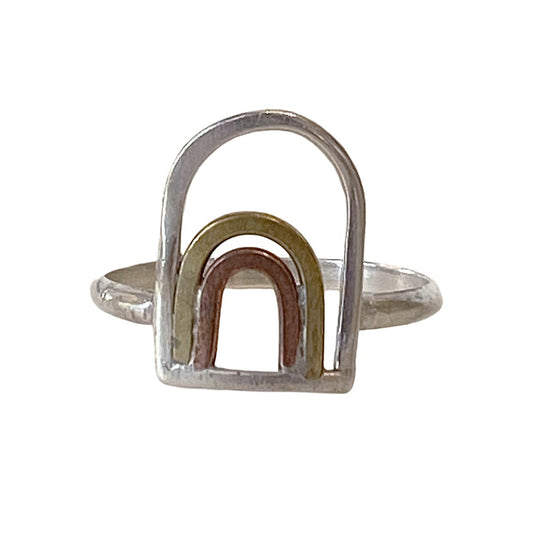 BREATH AND ESSENCE | 'Rainbow Ring' | Sterling Silver / Brass / Copper