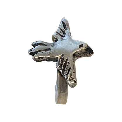 BREATH AND ESSENCE | 'Sky Messenger' Bird Ring | Sterling Silver