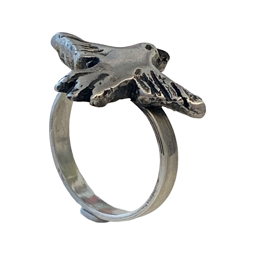 BREATH AND ESSENCE | 'Sky Messenger' Bird Ring | Sterling Silver