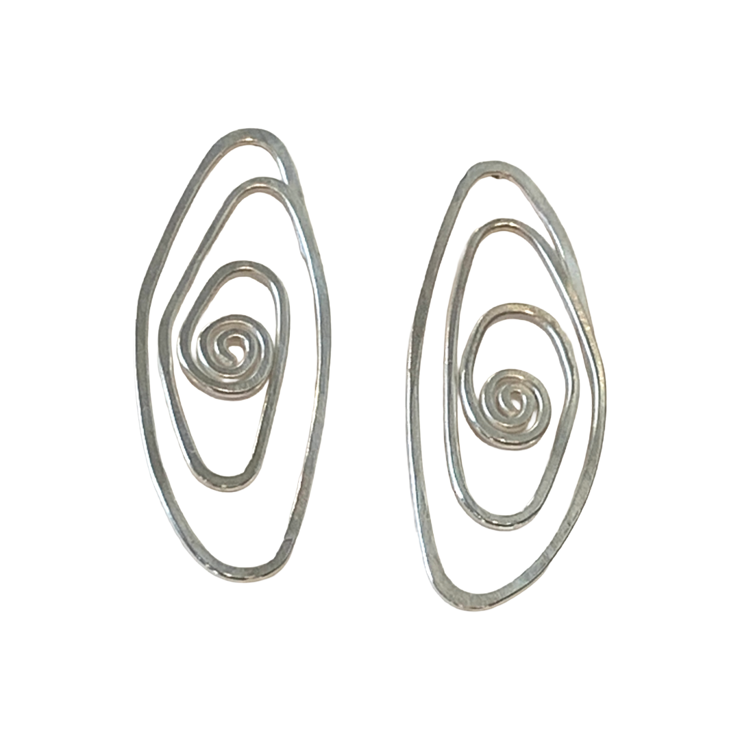 BREATH AND ESSENCE | ‘Spiral Earrings' | Sterling Silver