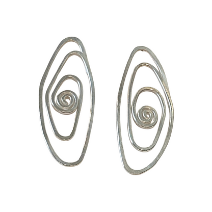 BREATH AND ESSENCE | ‘Spiral Earrings' | Sterling Silver