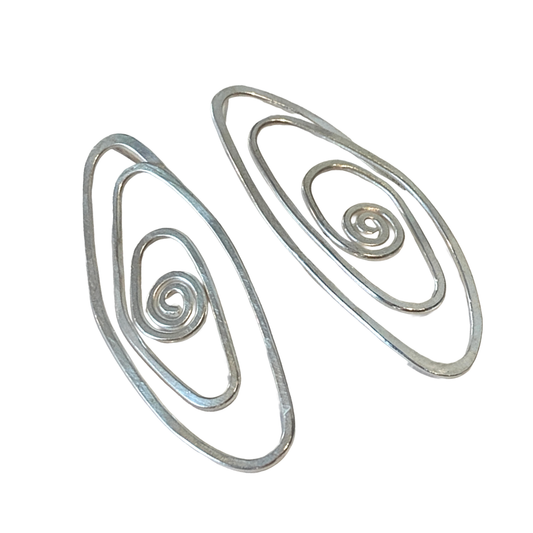 BREATH AND ESSENCE | ‘Spiral Earrings' | Sterling Silver