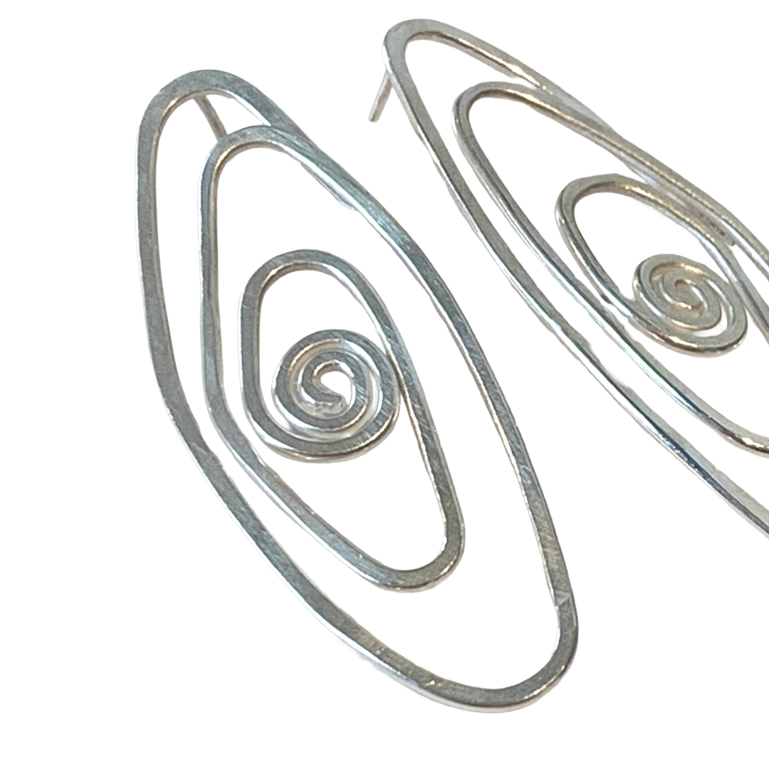 BREATH AND ESSENCE | ‘Spiral Earrings' | Sterling Silver