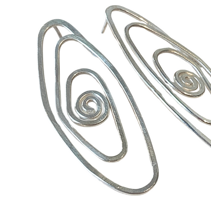 BREATH AND ESSENCE | ‘Spiral Earrings' | Sterling Silver
