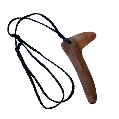 BULBURA CREATIONS | ‘Hunting Boomerang Necklace’ | Aboriginal Artefact / Blue Gum