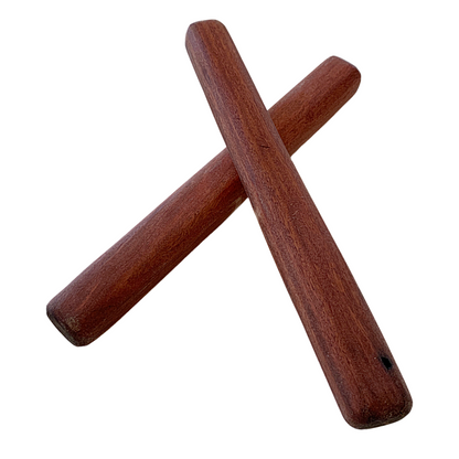BULBURA CREATIONS | ‘Clapsticks – medium’ | 2025 | Aboriginal Artefact / Molloy Red Box | 30 (l) x 4 (w) x 2 (h) cm