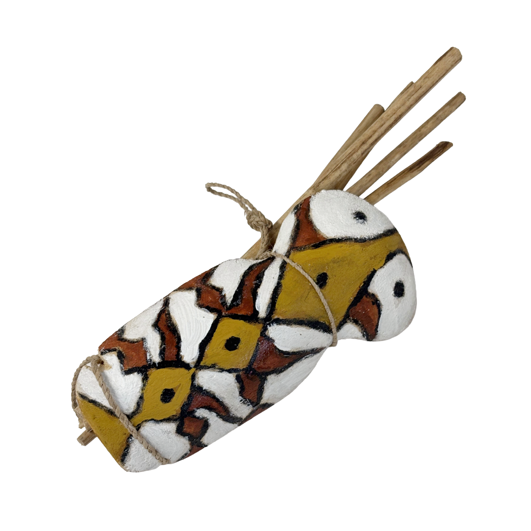 PHILIP DENHAM - Girringun Art Centre | 'Bagu with Jiman' | Milky pine / ochre