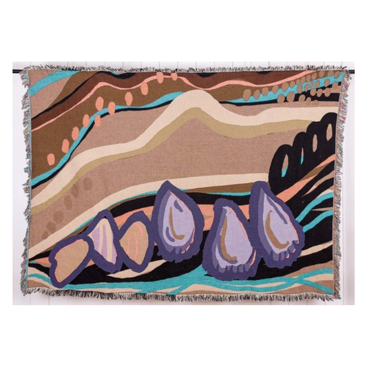 MUNIMBA-JA ART CENTRE - Libby Harward | 'Bambara (Pathways) Blanket' | Recycled Cotton Blanket