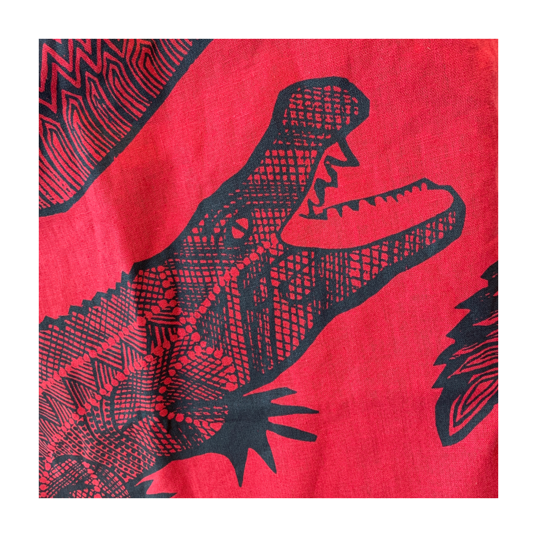 KUKU BULKAWAY ART CENTRE | ‘Crocodile’ Tote Bag | Cotton / screenprint