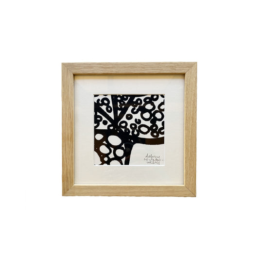 DELVENE COCKATOO COLLINS | 'Tawalpin - Cotton Tree' | 2024 | Framed screenprint / small | 23 (h) x 23 (w) cm