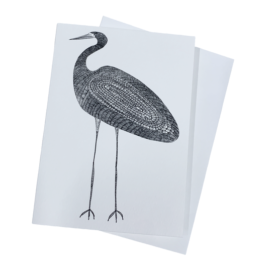 DELVENE COCKATOO-COLLINS | ‘Garagun Heron Greeting Card' | with envelope