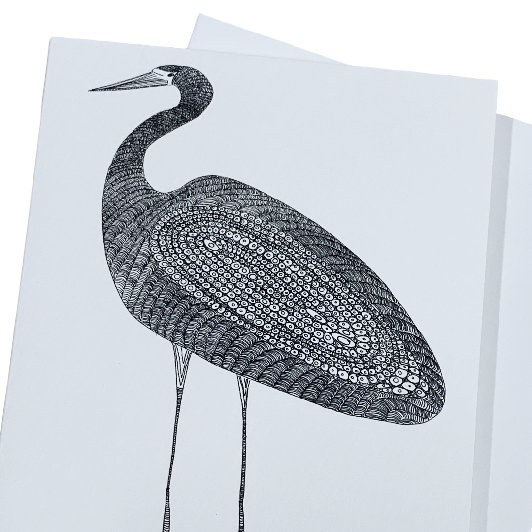 DELVENE COCKATOO-COLLINS | ‘Garagun Heron Greeting Card' | with envelope