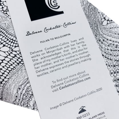 DELVENE COCKATOO-COLLINS | ‘Pulan to Mulgumpin Bookmark' | Printed Textured Card