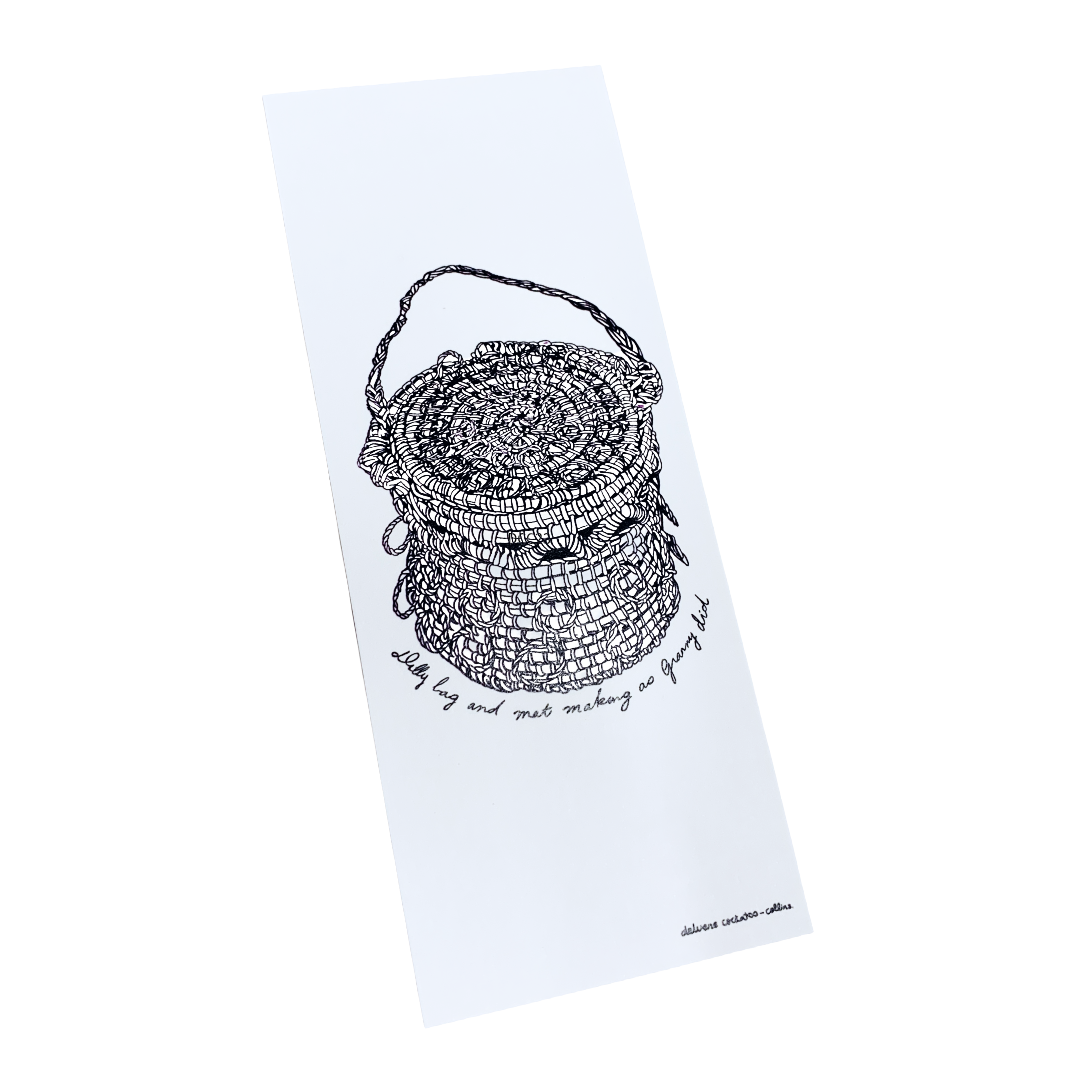 DELVENE COCKATOO-COLLINS | ‘Basket Bookmark' | Printed Textured Card