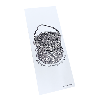 DELVENE COCKATOO-COLLINS | ‘Basket Bookmark' | Printed Textured Card