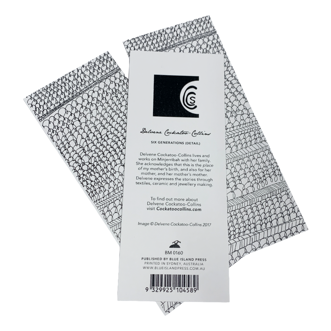 DELVENE COCKATOO-COLLINS | ‘Six Generations (detail) Bookmark' | Printed Textured Card