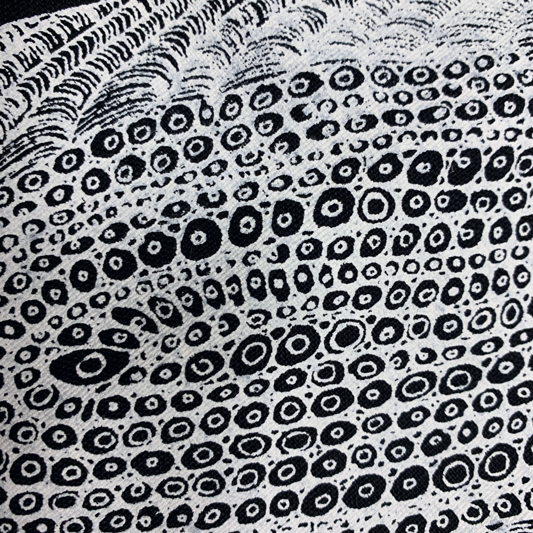 DELVENE COCKATOO-COLLINS | ‘Garagun Heron' Tea Towel | handprinted linen