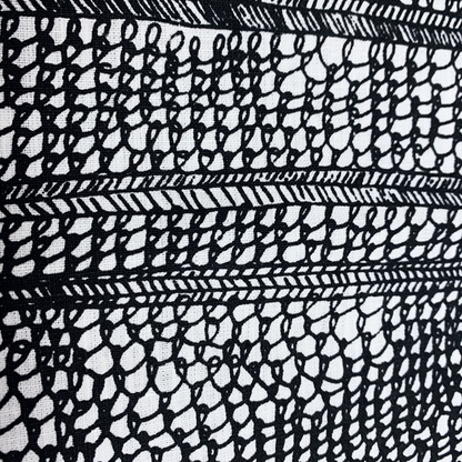 DELVENE COCKATOO-COLLINS | ‘Six Generations' Tea Towel | handprinted linen | 70 (h) x 50 (w) cm