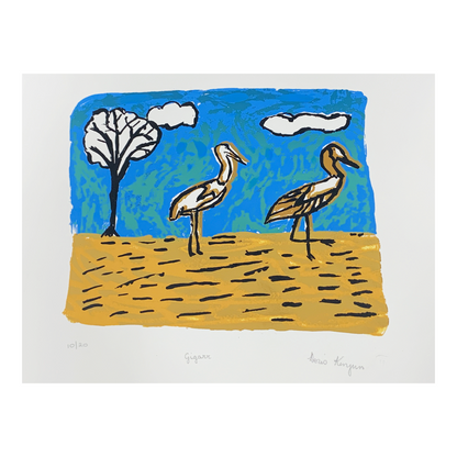 DORIS KINJUN | 'Gigarr' | Matted screenprint